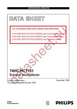 74HCT151PW,112 datasheet  